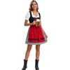 Generic Abito tradizionale bavarese da donna, gonna tradizionale tirolese, set completo, per l'Oktoberfest, elegante, retrò, per festività, grembiule, camicetta, taglie