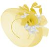 Caprilite Fucsia rosa caldo piuma fiore fascinator cappello velo rete fascia clip Ascot Derby gare matrimonio