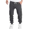 LUNULE Pantaloni Tuta Uomo Cotone, Pantaloni Cargo Lunghi da Uomo Leggeri in Tinta Unita con Tasche Multiple Pantalone da Jogging Moderni dalla vestibilità Regolare Pantalone per Sport all'Aria Aperta