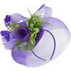 Caprilite Fucsia rosa caldo piuma fiore fascinator cappello velo rete fascia clip Ascot Derby gare matrimonio