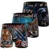 FREEGUN Intimo Bambino set di 3 | Ragazzo, Vestibilità aderente, Stampe originali, Sport, Ultra-morbido, traspirante, fodera 100% cotone, cintura larga