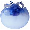 Caprilite Fucsia rosa caldo piuma fiore fascinator cappello velo rete fascia clip Ascot Derby gare matrimonio