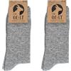 Leo Design 2 paia di calzini eleganti in cashmere e lana merino, per uomo e donna, traspiranti, in fine cashmere, antibatterici, termici e caldi, beige, nero, grigio