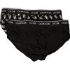 Calvin Klein Slip Uomo CK Mutande Confezione 2 Pezzi Cotone Elasticizzato Elastico a Vista Articolo NB2383O Hip Brief 2PK