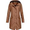 MOKBAY Giacca Donna Impermeabile con Cappuccio Outdoor Giacca Impermeabile Antivento Trekking Taglie Forti Giacche Pioggia Leggero