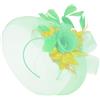 Caprilite Fucsia rosa caldo piuma fiore fascinator cappello velo rete fascia clip Ascot Derby gare matrimonio