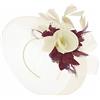 Caprilite Fucsia rosa caldo piuma fiore fascinator cappello velo rete fascia clip Ascot Derby gare matrimonio