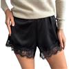 Feclmiyt Pantaloncini da donna in raso in pizzo Y2k elastico in vita slip in seta mini pantaloncini coquette boxer estetici sottoveste francese mutandine estive