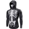 Duohropke Felpa con cappuccio da uomo Cyberpunk Ninja, con maschera, a maniche lunghe, sportiva, slim fit, per costume di Halloween, teschio, biker