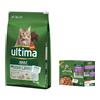 Affinity Ultima 7,5 kg / 10 kg Ultima Crocchette + 4 x 70 g / 8 x 85 g Umido per gatti gratis! - 10 kg Adult Pollo + 8 x 85 g Sterilized Mix II (pollo, manzo, tonno, pesce di mare)
