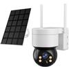 Jortan Tech JT-8258T Telecamera solare a basso consumo 2MP, H.265AI, visione notturna, rilevamento PIR, audio bidirezionale, cloud storage, connettività Wi-Fi, resistenza alle alte temperature