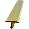 Generico Profilo listello a T 10 mm in ottone 2,5 metri (Ottone spazzolato)