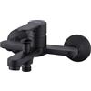 Ulytid Rubinetto per vasca da bagno nero, miscelatore vasca in ottone, rubinetto vasca da bagno a parete per bagno, rubinetto per doccia e vasca, miscelatore monocomando per doccia con beccuccio per