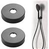AmiCera 2 rosette per rubinetto doccia, colore nero, 21 mm, copertura per | Rosone di copertura, rosette per rubinetti da bagno, radiatori, tubi dell'acqua di scarico