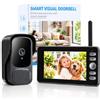 Winnes Video Campanello senza Fili per Esterna 4000mAh Citofono con Telecamera PIR | Videocitofono Senza Fili 120° Schermo IPS 4,3'' PIR Rilevamento Visione Notturna Audio Bidirezionale 2.4GHZ Senza APP&WiFi