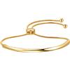 LILIE&WHITE Bracciale Regolabile Placcato Oro - Elegante Bracciale Donna con Design Minimalista e Chiusura Scorrevole