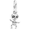 BOIGEGU Ciondolo in argento Sterling per braccialetti e collane Pandora | Ciondolo in argento 925 per Halloween, vintage, zucca, scheletro, teschio, ragno, fantasma, cappello da strega, perline
