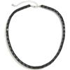 KnSam Collana da uomo in pietra per partner a forma di ematite sferica, colore nero, con ematite, 30-50 cm