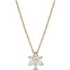PANDORA Timeless Collana placcata in oro 14k con zirconi cubici trasparenti, Collana