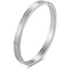 KnSam Bracciali in acciaio inox, bracciale per partner, buddista, mantra a sei caratteri, diverso tipo di catena, per uomini, idea regalo, argento