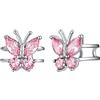 SILVERCUTE Orecchini donna farfalla in argento sterling 925 orecchini cuff senza buco con pietra zirconi orecchini argento per bambina e ragazza regalo per compleanno