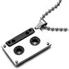 COOLSTEELANDBEYOND Unisex Ciondolo di Cassette, Collana con Pendente da Uomo Donna, Acciaio Inossidabile, Palla Catena 75CM