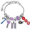 GAUEIOUR Bracciali BTS, Kpop, braccialetti regolabili con ciondoli per | Army-Bomb Arirang ispirato Merch bracciale cartone animato placcato argento pop star mondo concerto moda commemorazione