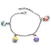 Damiano Argenti Bracciale con Ciondoli Cupcakes in Argento Sterling 925 Smaltato a Mano