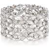 Clearine Matrimonio Splendido Cristallo Marqiuse Stretch Bracciale per Donna Sposa Matrimonio Partito Prom Gioielli Accessori
