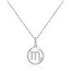 Philip Jones Collana con segno zodiacale dello Scorpione con cristalli Zircondia