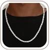 SLOONG Collana da uomo larga 4 mm, in argento 925 | Collana in argento con catena a corda, gioiello regalo per uomini, papà e amici, lunghezza 46/51/56/61/66 cm