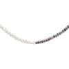 SINGULARU Collana da donna Índigo Pearl Acciao Placcato Oro | Collana in acciaio inossidabile impermeabile con placcatura in oro 18 carati, pietra naturale, cianite e perle.