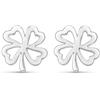 AeraVida Basic Just Simple - Orecchini a perno in argento Sterling 925 a forma di quadrifoglio, a forma di quadrifoglio, da donna, in argento Sterling