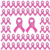 WANDIC 50 spille a forma di nastro rosa per il cancro al seno, a forma di stretta di mano, per eventi di beneficenza pubblica e raccolta fondi, Metallo