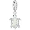 Fanona Ciondolo Charm Tartaruga che Brilla al Buio per Bracciale Pandora, Gioielli Luminosi in Argento Sterling 925 per il Mare