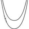 Richsteel 2/4/6MM Collana Uomo Donna a Maglie Veneziana in Acciaio Inossidabile, Catena Briolette Argento/Oro/Nero Lunghezza 35-76CM