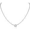 SILVERCUTE Collana da donna in argento 925 con ciondolo iniziale A-Z minimalista con catena sottile regolabile 40+5cm collana con lettera del nome con confezione regalo