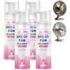WRJFD Dry Up Fan Cleaner Foam, detergente per ventole senza risciacquo, multiuso, formulato per rimuovere polvere e grasso, pulizia senza sforzo per ventilatori domestici, per ventilatori da terra (4 pezzi)