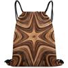 Morbuy 35x42cm Sacca Sportiva Impermeabile Zaino a Sacco (Marrone Scuro) | Zaino Traspirante Texture Retrò, Leggero Grande Capacità Coulisse Sportivo,per Palestra,Scuola,Viaggi,Uomo Donna