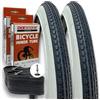 Generico KIT 2 COPERTONI 2 CAMERE D'ARIA BICI 24 X 1.75 44 507 BIANCO NERO IV