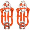 MUCKLILY Ramponcini Ghiaccio in Acciaio Inox 18 Denti Arancione Taglia | Cinghie Elastiche Tpr, Denti Trattati a Caldo, per Scarpe e Scarponi in Inverno