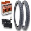 Generico KIT 2 COPERTONI 24 X 1.75 BICI 2 CAMERE D'ARIA 24 X 1.75 44 507