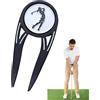 Ynnhik Strumento divot da golf, strumento di riparazione per marcatore palla | Marcatore per palloni da golf per uomini e donne golfisti che mettono sul campo da golf, allineamento verde