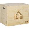DecHome - Plyo Box in Legno a 3 Altezze Jumping Box Pliometrico Capacità 120kg 61x51x76 cm, Legno