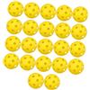 POPETPOP 22 Pezzi Pallina di Plastica Gialla, PE Leggero | Allenamento su Campi, Tracciamento Facile, Adatta a Bastone da Baseball e Racchette Pickleball