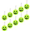 DIYEAH Pendente Riflettente 10 Pezzi Zucca Halloween Catena Festivo | Decorazione Portatile a Doppio Uso, per Addobbi, Adatta a Borse e Rami