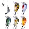 Generic Esca Artificiale da Bass 5 Pezzi Esche da Pesca Realistiche Oscillanti | Swimbaits Per Lancio E Pesca Sportiva Per Bass Trota Pesce Gatto Crappie Riva Campeggio Stagno Kayak Outdoor