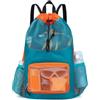 Naroote Zaino con Coulisse in Rete, Nylon Impermeabile da 19 X 15 Pollici | Borsa da Nuoto, Nylon Impermeabile, Rete Resistente Agli Strappi, Tasca Traspirante, Scomparto con Cerniera, Bambini e