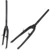 Generico Forcella Bici Fibra Carbonio 3K, Freno V/C, 14/18/20inch | Per cruiser, mountain bike, BMX; attacco 28.6mm, cannotto 1-1/8, tubo 390mm