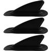 DIYEAH 3 Pezzi Pinna Sup a Sgancio Rapido, Controllo | PVC Nero, Migliora Manovrabilità e Stabilità, per Modelli Sup e Softboard, Accessorio Leggero